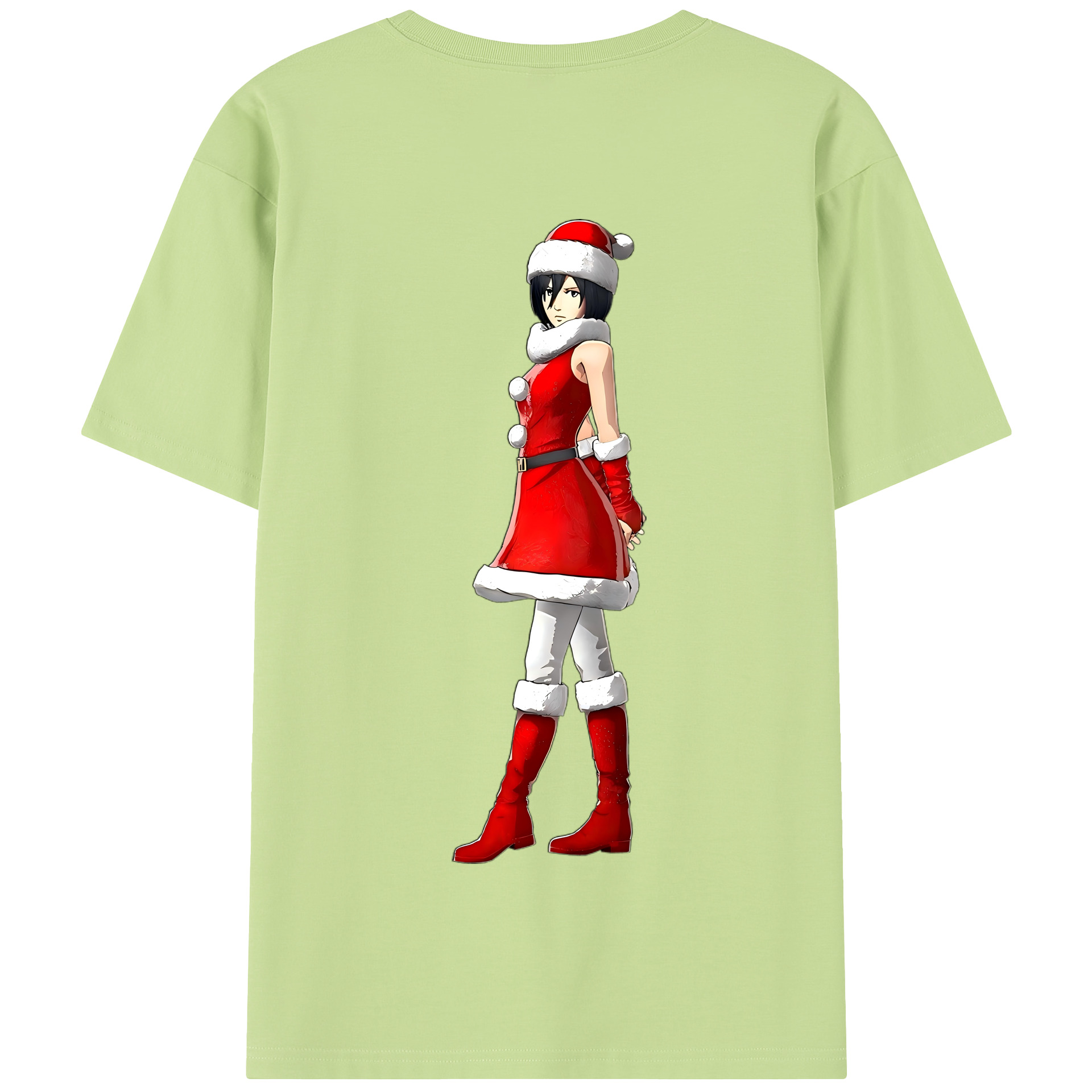 （画像用） 進撃の巨人 ミカサ·アッカーマン Attack on Titan Mikasa Ackerman 綿100％半袖Tシャツ（背面プリント）